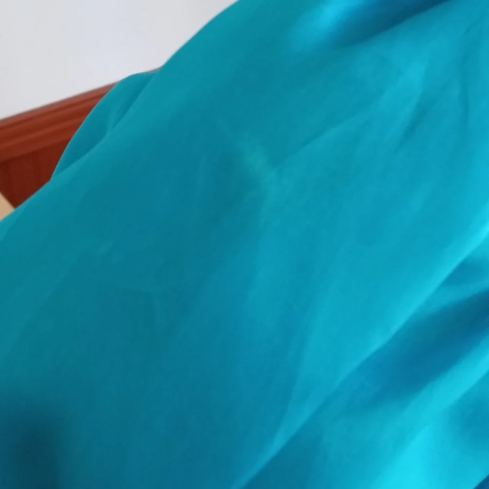 Ralph Lauren purple label women's blouse 100% silk size 6 turquoise color - Picture 11 of 17